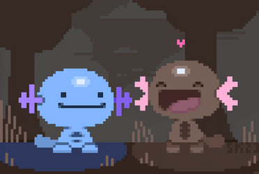 Paldean Wooper And Wooper Being Inlove GIF