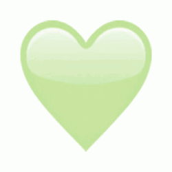 Pale Green Heart Beating GIF