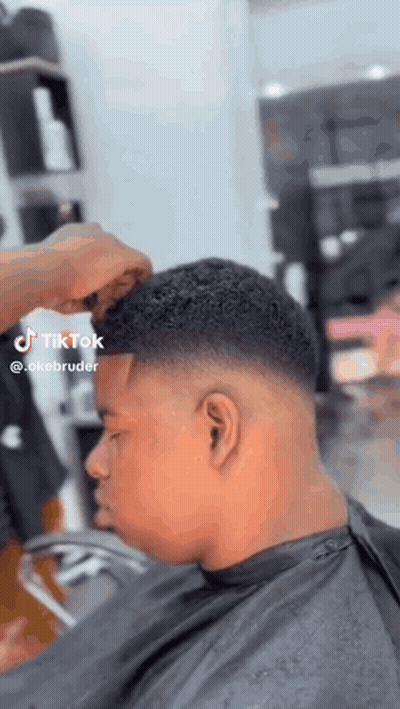 Pall Mall Barbers Ad Man Getting Haircut GIF