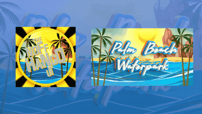 Palm Beach Waterpark Poster Beach Scene GIF