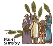 Palm Sunday With Palm Leaves Sticker