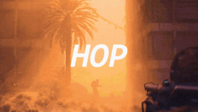 Palm Tree With Hop In White GIF