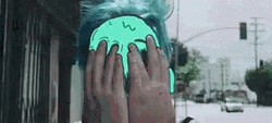 Palms Rubbing Face Melt GIF