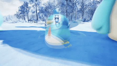 Palworld Relaxosaurus Eating Bird GIF
