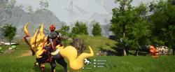 Palworld Riding Mammorest Gameplay GIF