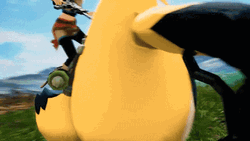 Palworld Rocketpair Firing Gatling Gun GIF