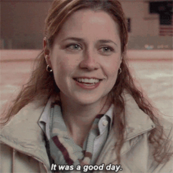 Pam Beesly Today Was A Good Day GIF