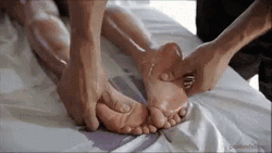 Pampering Herself Relaxing Oily Foot Massage GIF