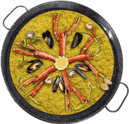 Pan Of Rice Paella Spinning GIF