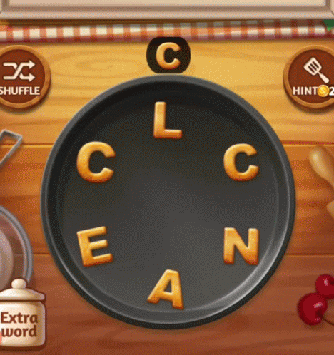 Pan With Letters C L E N A GIF