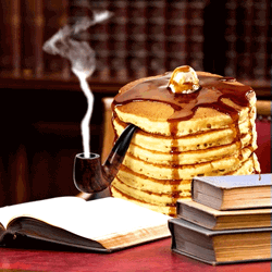 Pancake Smoking Pipe GIF