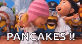 Pancakes Edith Agnes Minions GIF