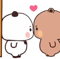 Panda And Bear Kiss GIF