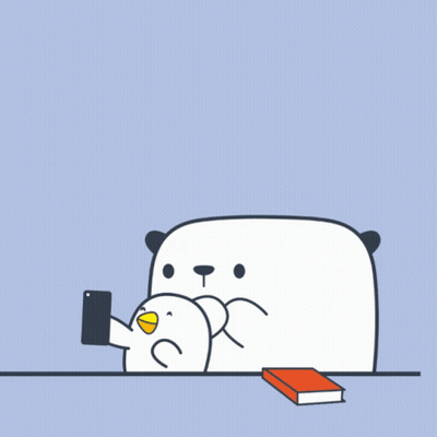 Panda And Bird Taking Selfie With Dog GIF