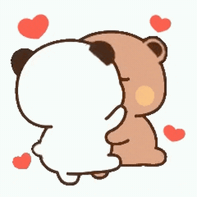 Panda And Brown Bear Hugging GIF