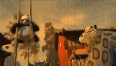 Panda And Leopard Standing Together GIF