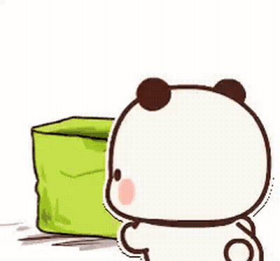 Panda And Teddy Bear Hugging With Heart GIF
