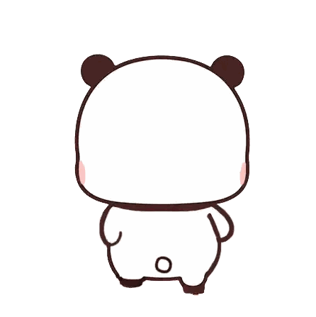 Panda Back With Circle In Butt Sticker