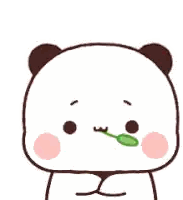 Panda Bear Brushing Teeth Sticker