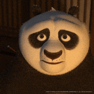 Panda Bear Close Up Striped Background GIF