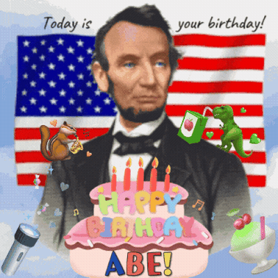 Panda Bear Holding American Flag Saying Happy Birthday America GIF