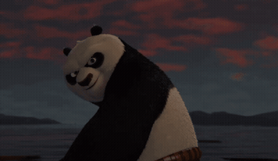 Panda Bear Holding Flaming Object GIF