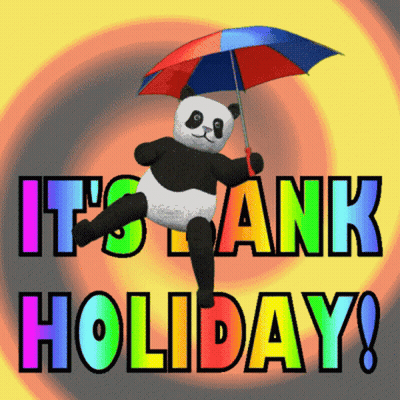 Panda Bear Holding Umbrella It 'S Ank Holiday GIF