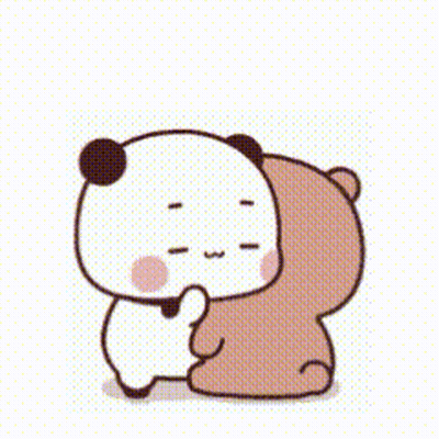 Panda Bear Hugging Brown Bear Saying I'm Always Here For You GIF