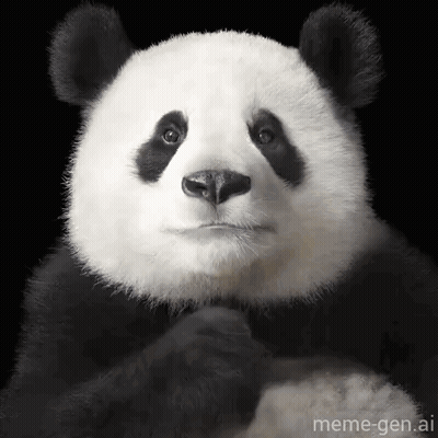 Panda Bear Making Funny Face Paws On Chin GIF