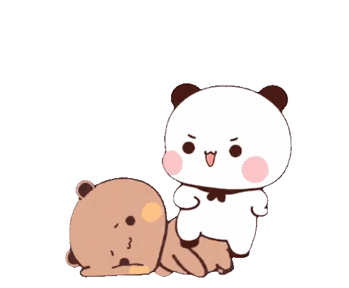 Panda Bear Next To Brown Bear Sticker