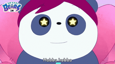 Panda Bear Saying Hubba Hubba GIF