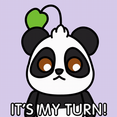 Panda Bear Saying It's My Turn GIF