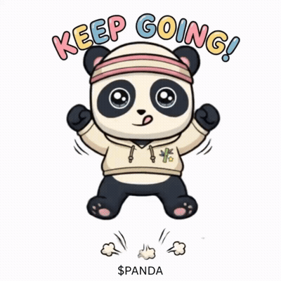 Panda Bear Saying Keep Going GIF