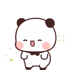 Panda Bear Surrounded By Colorful Flowers Smiling Sticker