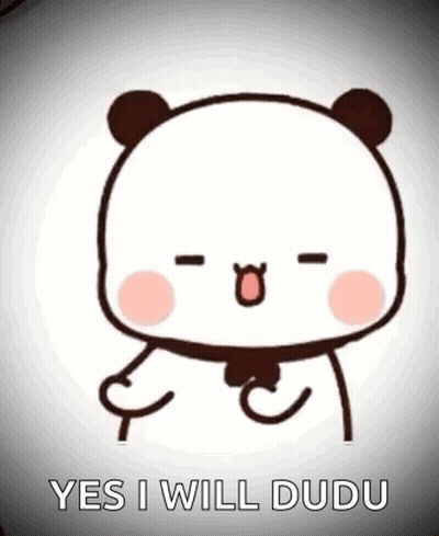 Panda Bear Thumbs Up Saying Yes I Will Dudu GIF