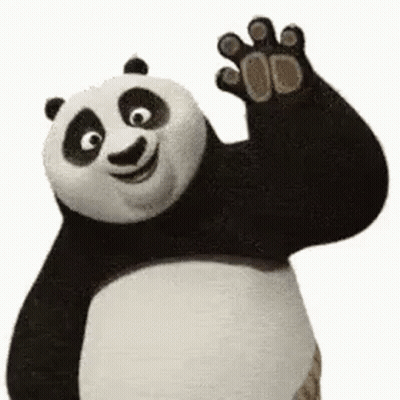 Panda Bear Waving GIF