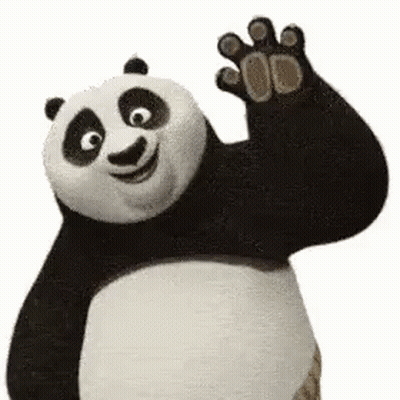 Panda Bear Waving GIF