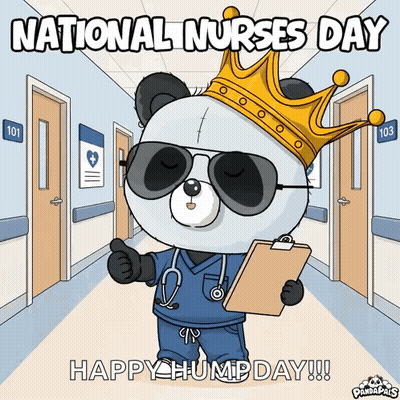 Panda Bear Wearing Crown and Sunglasses Holding Clipboard