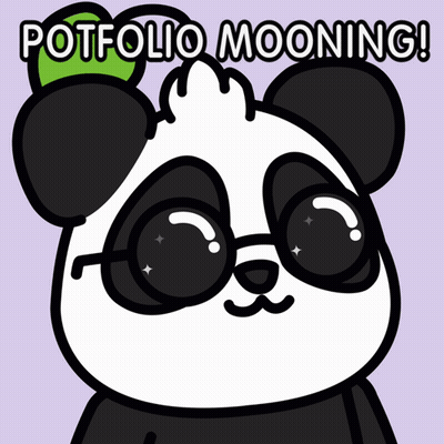 Panda Bear Wearing Sunglasses Saying Portfolio Mooning GIF