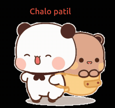 Panda Carrying Bear With Chalo Patil GIF