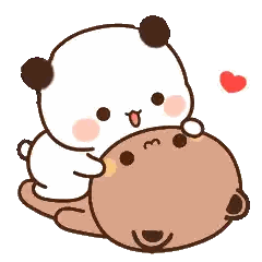Panda Carrying Brown Bear Sticker