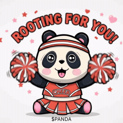 Panda Cheerleader Rooting For You GIF