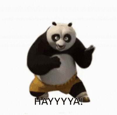 Panda Eating Dumplings With Chopsticks Saying Dumps GIF