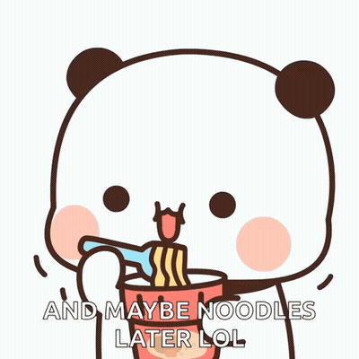 Panda Eating Noodles From Cup GIF