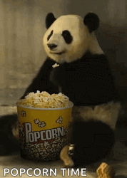 Panda Eating Popcorn Time