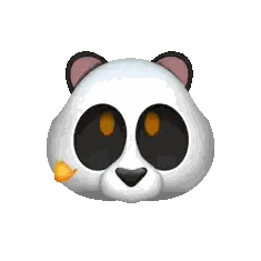 Panda Emoji With Blue Halo Sticker