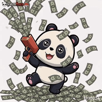 Panda Holding Gun With Money GIF