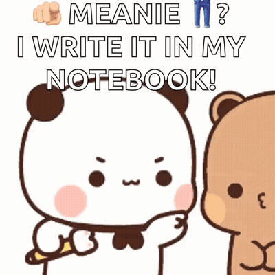 Panda Holding Notebook Talking To Bear GIF