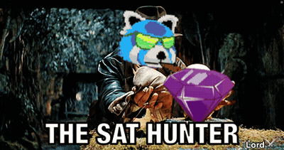 Panda Holding Purple Diamond Saying The Sat Hunter GIF