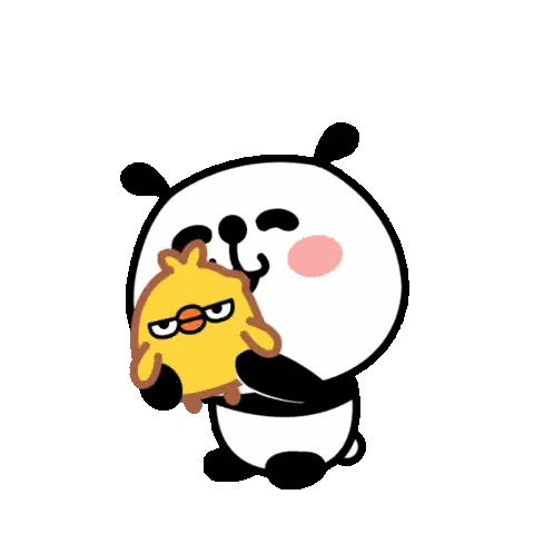 Panda Holding Yellow Stuffed Animal Sticker